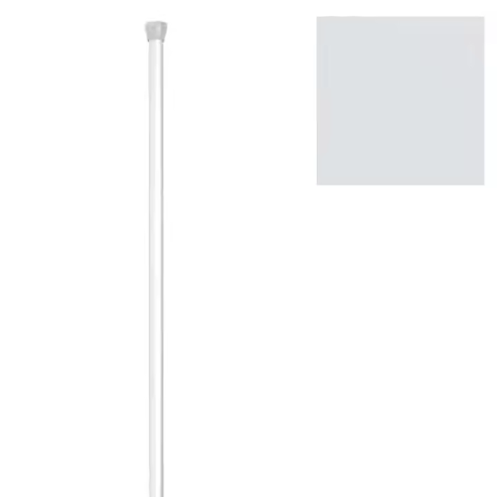 Barra baño recta extensible 18 mm. (1,23-2,16) blanco - 1