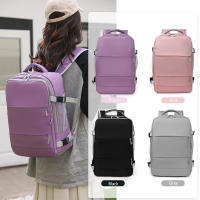 Mochila De Viaje Para Mujer Impermeable Con USB Capacidad Para Laptop Bolsa De Zapatillas Con Correa De Equipaje XA337C - details 1