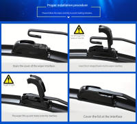 LimpiaParabrisas Silencioso HD Sin Hueso Para Todos Los Modelos De Coche Limpia Frontal Resistente De Goma Natural - details 3