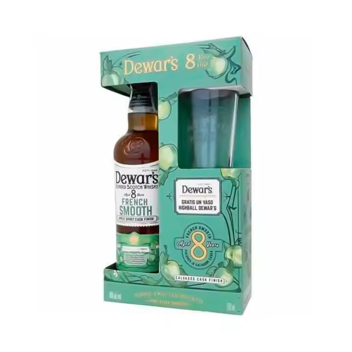 Dewar´s 8 Años French Smooth + Vaso  Escocia  70 cl. 40.0º - 1