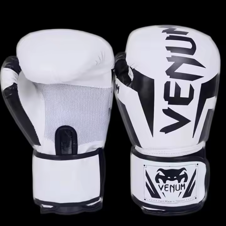 Guantes de boxeo profesionales de Taekwondo, cuero de Pu grueso, una vez moldeado, vejiga interior, transpirables, Sanda Fighting, 1 par - 1