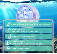 Lámpara Submersible RGB LED De 10 Leds Luz Nocturna Para Buceo Jardín Piscina Con Pilas Para Bodas Y Fiestas Decoración De Vaso Olla - details 12