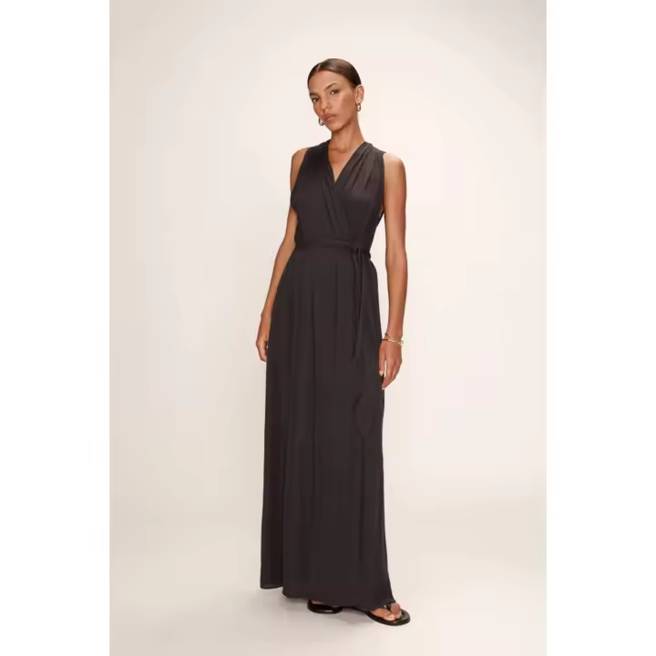 Grace And Mila Vestido Largo Regis Antracita - 1