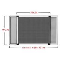 Mosquitera Extensible de Aluminio Blanco para Ventanas, Pantalla Antimosquitos Ajustable con Malla de Fibra de Vidrio, Protección Eficaz contra Insectos, Moscas y Mosquitos, Fácil de Instalar - details 1