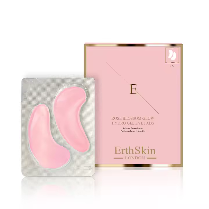 ErthSkin London Almohadillas para ojos de hidrogel Rose Blossom Glow 5 x 2 - 1