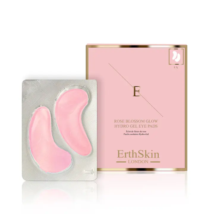 ErthSkin London Almohadillas para ojos de hidrogel Rose Blossom Glow 5 x 2 - 1