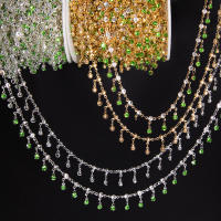 Cadena De Cobre Brillante Para Joyería DIY Con Encantos De Cristal 4mm 1 Metro Pulsera Collar Accesorios De Joyería - details 5