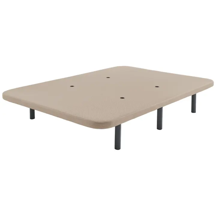 BASE TAPIZADA (40X30) 3D BEIGE . 135X190 con patas incluidas. Base m.axima resistencia y robusta, tapizada en Beige y  tejido 3D Future y tiene 5 barras transversales con gran robusted.  Tablero multiperforado para mejor transpirabilidad excepcional. - 1