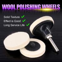 11pcs Disco De Tela Comprimida De Lana Para Pulido Y Lustrado 1"2"3" Con Rosca 1/4" Accesorios Para Herramientas De Madera Dremel - details 0
