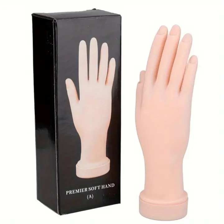 Mano De Silicona Flexible Para Arte De Uñas Herramienta De Manicura Práctica Y Exhibición Set De Entrenamiento De Uñas - 1