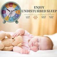 Reloj de pared educativo para aprender la hora, silencioso, decorativo, para aulas o dormitorios, color azul. - details 3