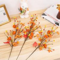 Plantas Artificiales De Calabaza Y Hojas De Maple Para Decoración De Halloween Arreglo Floral Para Sala De Estar Festivales Y Fotografía De Props - details 23