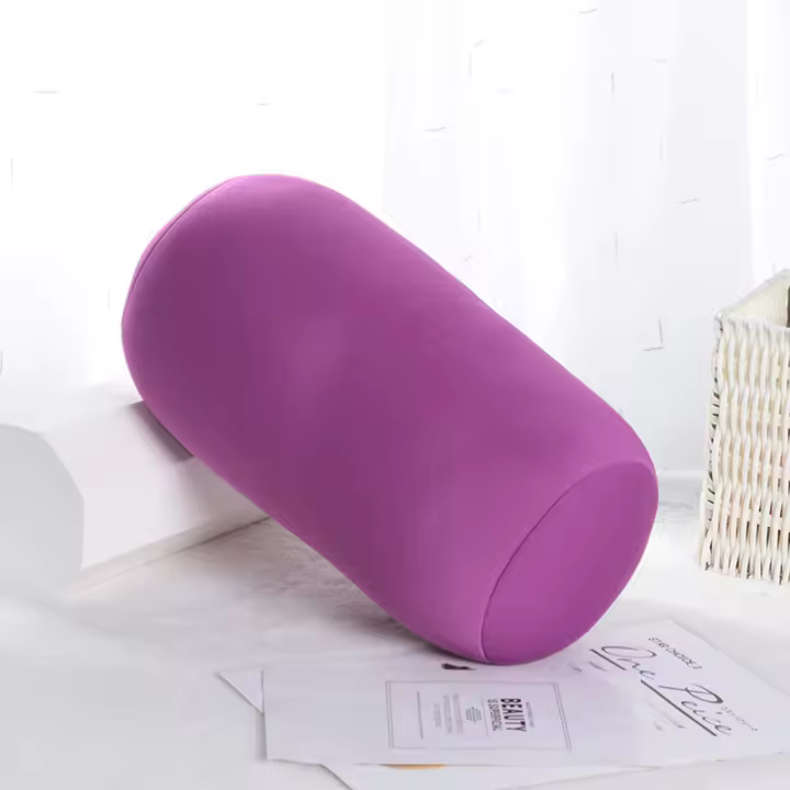 Almohada De Viaje Larga Y Suave De Poliéster 100% Soporte Para Cuello Espalda Cabeza Colchón De Rodillo Microbola Para Descanso Y Decoración Del Hogar - 1