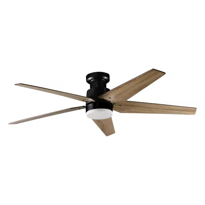 Ventilador de techo XTRELAMP SOREN Motor Dc  6v NEGRO 18W con mando a distancia 2000 lm Diámetro 132cm - 1
