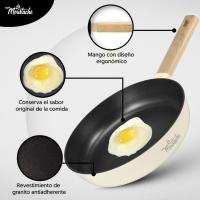 -Juego de 3 Sartenes de 20/24/28 cm, Aluminio Fundido con Revisión Antiadherente para Todo Tipo de Cocinas, Included Inducción, Sin PFOA, Mangos de Baquelita (Andes) - details 3