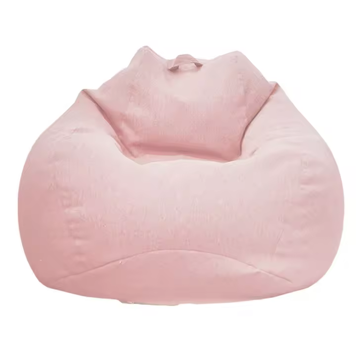 Lazy Sofa Bag Funda para sofá reclinable Fundas de tela para sillones Fundas para sillas sin relleno Asiento Puf Puff Tatami Muebles de salón (Rosa, 60x75cm) - 1