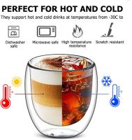 6 Tapas de Doble pared, Tapas de café transparentes de Doble pared, Doble pared, Capuchin, café con leche y aislamiento (80 ml) - details 3