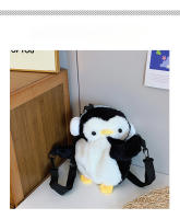 Mochila De Peluche Pingüino Kawaii Para Mujer Bolsa De Hombro Con Estilo Oveja Bolsa De Teléfono Móvil Y Monedas - details 5