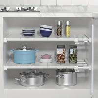 Divisoria Expansible Sin Perforar Retráctil Para Almacenamiento En Armario Cocina Baño Dormitorio Compartment Organizador De Espacio - details 12