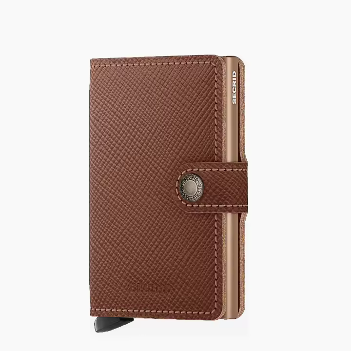 Cartera de Cuero Secrid Miniwallet Saffiano Caramel ( Marrón ) / Sabas Shop - 1