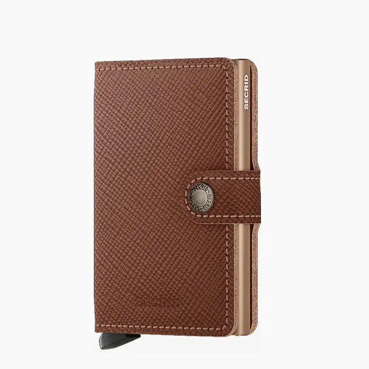 Cartera de Cuero Secrid Miniwallet Saffiano Caramel ( Marrón ) / Sabas Shop - 1