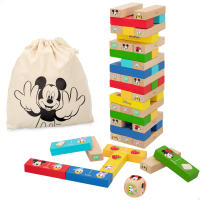 WOOMAX Disney - Torre de bloques infantil, juego apilable, de madera, Mickey, construcción, colores, educativo, 52 piezas, para mayores de 4 años - details 0