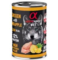 Pack 6 latas x 400 Gr - Alpha Spirit Comida Húmeda de Pollo con piña para Perros - details 1