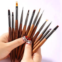Set De Pinceles Para Arte De Uñas 12pcs Línea De Uñas Pincel Para Dibujar Acrílico UV Gel Ombre Herramienta De Manicura Pincel De Uñas - details 5