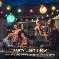 Luces De Cadena Solares IP65 Impermeables Para Jardín Con 8 Modos Luces De Globo Cristal Solar Autónomo Para Exterior Y Decoración De Fiestas - details 15