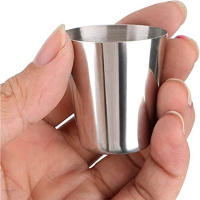 20pcs Copas De Vino De Acero Inoxidable De 30ml Para Camping Al Aire Libre Taza De Café Y Té Rugged Metal Silver Cup - details 4
