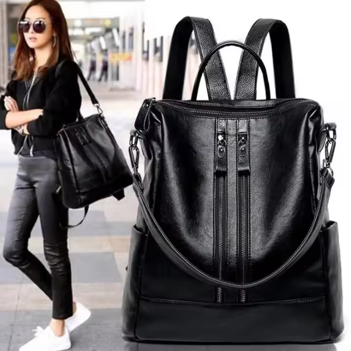 Bolso Escolar multicuional de gran capacidad, bolsos de hombre de viaje, color Negro - 1
