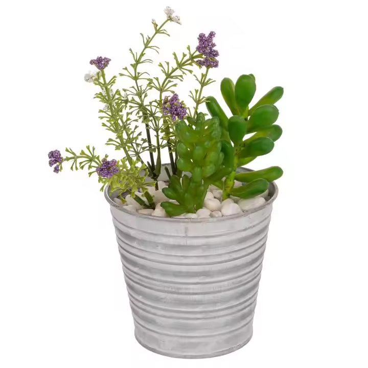 Maceta con planta artificial 11x11x18 - 1