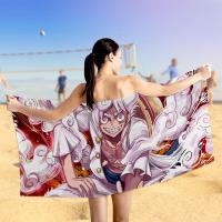 Toalla De Playa Microfibra De Anime One Piece Luffy Gear 5 Para Niños Toalla De Baño Suave Y Rápida Secado Para Camping Y Piscina - details 6