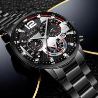 Reloj De Cuarzo Para Hombre GENEVA Creativo Con Seis Pines En Aleación De Acero Cadena De Reloj De Lujo Casual Fashion - details 2