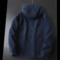 Chaqueta De Piel De Oveja Gruesa Para Hombres Invierno 2024 Casual Cuello En V Cierre De Cremallera Manga Regular Con Capucha Diseño De Moda Adecuada Para Esquí Y Exterior - details 9