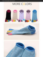 Calcetines Invisibles De Algodón Puro Para Mujer 5 Pares Coloridos Suaves Y Transpirables Calcetines De Cinco Dedos Harajuku - details 1