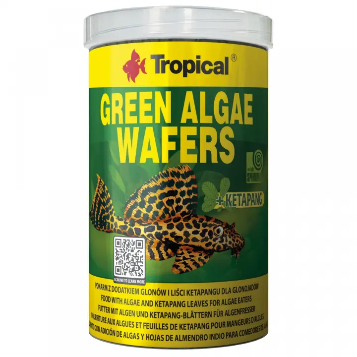 Tropical - GREEN ALGAE WAFERS tabletas de fondo  vegetales que hunden con espirulina - 1