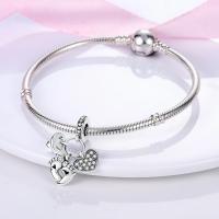 Encanto De Colgante De Árbol De Familia Platinado En Plata Para Pulsera De Bangle Y Collar DIY Regalo Con Doble Vuelo Aéreo - details 166
