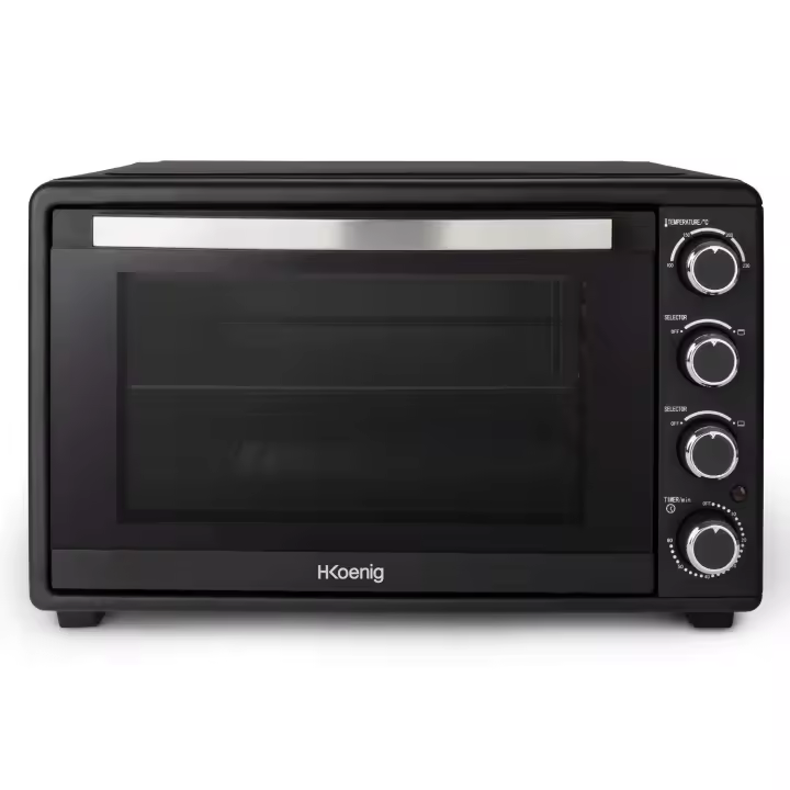 H.Koenig FO45 Horno Electrico Sobremesa, Horno Encimera, Capacidad de 45 Litros, 2000 W, Iluminación Interior y Función Convección, Temperatura hasta 230ºC, Tiempo hasta 60 Mins, Termostato - 1