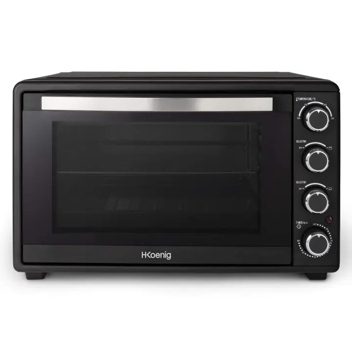 H.Koenig FO45 Horno Electrico Sobremesa, Horno Encimera, Capacidad de 45 Litros, 2000 W, Iluminación Interior y Función Convección, Temperatura hasta 230ºC, Tiempo hasta 60 Mins, Termostato - 1