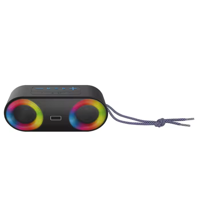 Ostark Altavoz potente portátil con luz LED de color, Hay volumen alto y graves potentes, IP65 Impermeable 3.7v 3000mAh, TF card, FM radio - 1