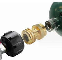 Adaptador De Tanque De Propano North American Standard Universal Para Cilindros De Gas 1 a 20 Libras Convertidor De Latón - details 6