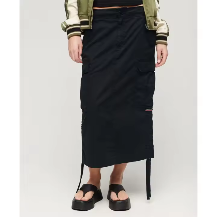 Ropa mujer Faldas Superdry Falda Midi Cargo Negro - 1