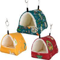 Hammock Para Ratón De Azúcar Hamster Oso Dorado Papagayo Nido De Pequeño Animal De Peluche Cálido Para Dormir Invierno Surtido De Colores - details 0