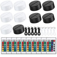 Base De Lámpara LED 3D Con Control Remoto Y Cable USB 16 Colores Acrílico Negro Blanco Opcional Para Mostrador De Exhibición - details 0