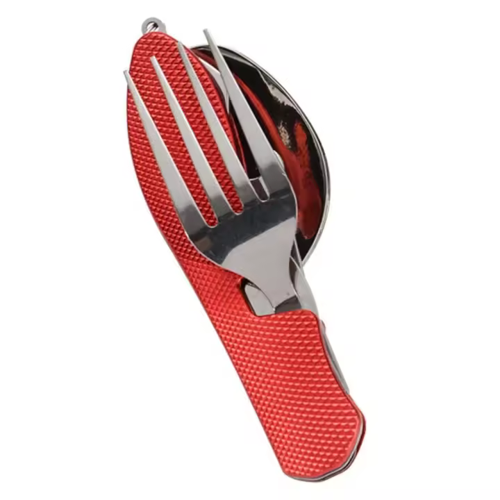 Juego De Utensilios De Camping Plegables - Cuchillo Fork Sartén Para Actividades Al Aire Libre Deportes Picnic Viaje - 1