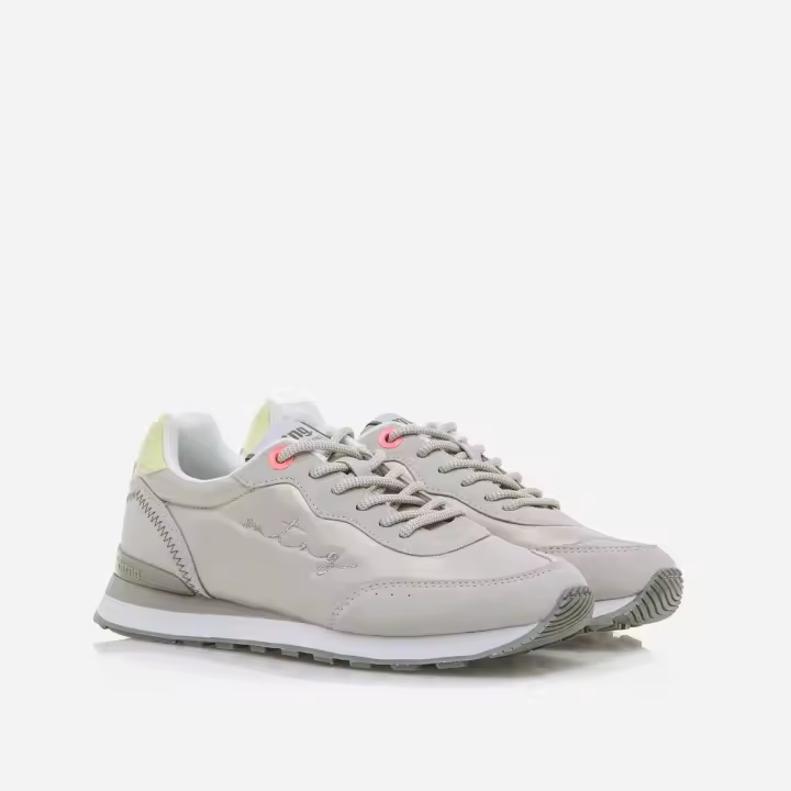 Zapatillas deportivas plateadas Joggo Classic de mujer, marca Mustang. - 1