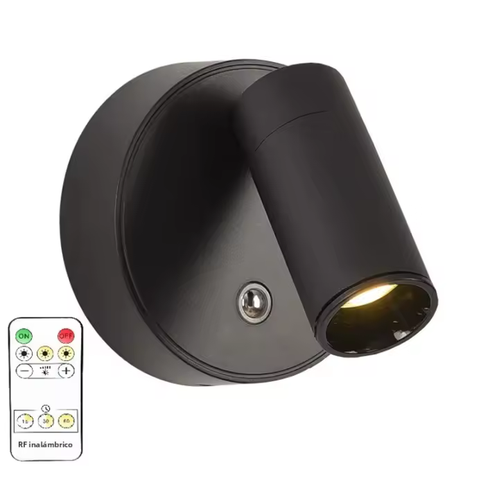 Lámpara De Pared LED Recargable Con Control Remoto Y Rotación 360° Para Dormitorio Oficina Sala De Estar Luz De Pared Inteligente Moderna - 1