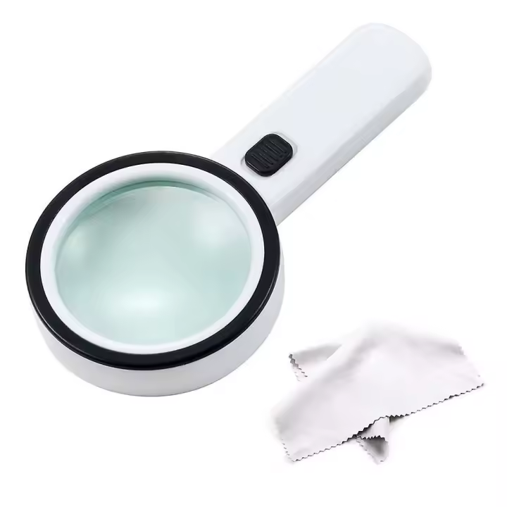 Lupa con Luz, 10X de mano 12 LED Lupa Iluminada - 1