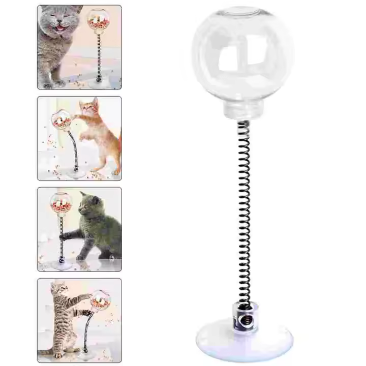 Juguete De Bola Para Gatos Dispensador De Alimentos Para Interiores Con Tratamientos De Primavera Juguete Divertido Para Mascotas - 1